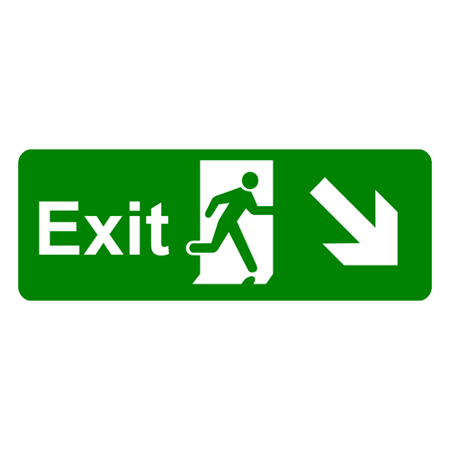 Fire Exit Sign (Green) Image