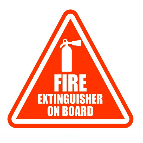 Bus or Vehicle Extinguisher Sign Image
